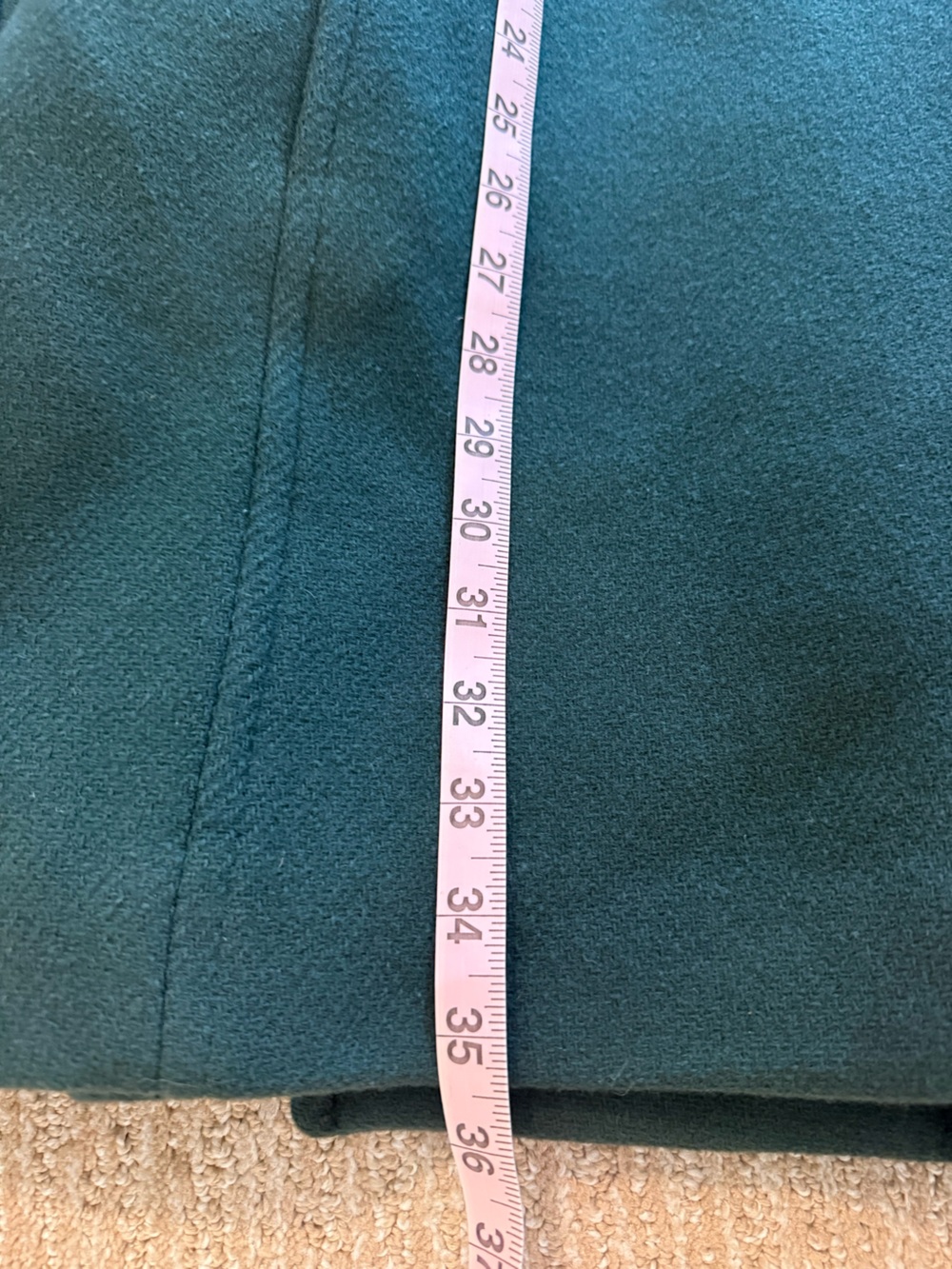J. Crew Italian Stadium Cloth Wool Coat Forest Green Funnel Neck 18 Nello Gori - Picture 14 of 15